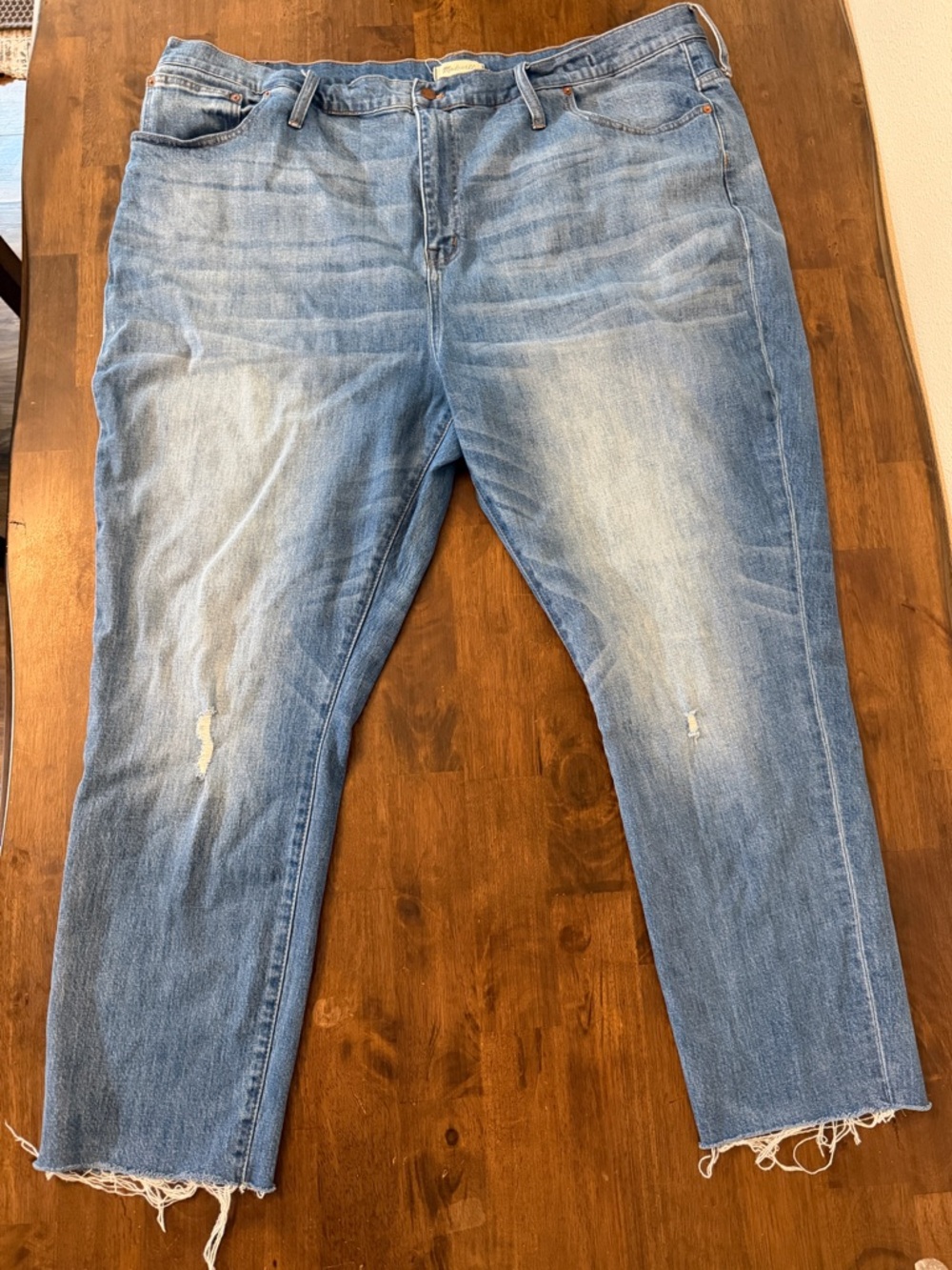 Madewell High Rise Slim Crop Boyjean Light Wash Jeans - Picture 5 of 12